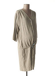 Robe maternité col v gris FRAGILE femme