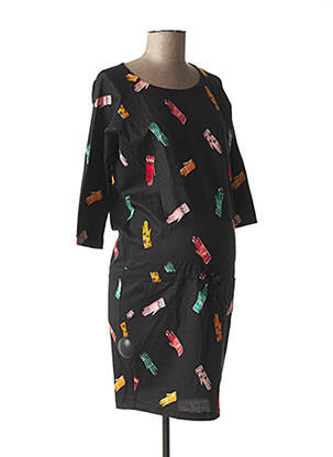 Robe maternité stretch noir FRAGILE femme