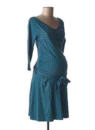 Robe maternité stretch bleu POMKIN femme