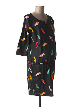 Robe maternité stretch noir FRAGILE femme