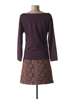 Robe maternité empiècements violet FRAGILE femme