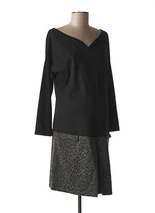 Robe maternité stretch noir FRAGILE femme