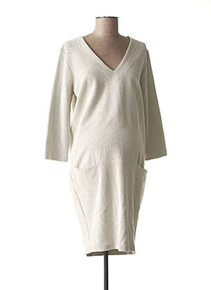 Robe maternité stretch gris FRAGILE femme
