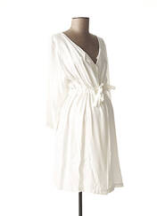 Robe maternité blanc FRAGILE pour femme seconde vue
