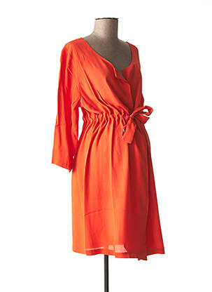 Robe maternité orange FRAGILE pour femme