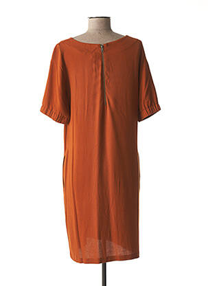 Robe maternité col rond orange FRAGILE femme