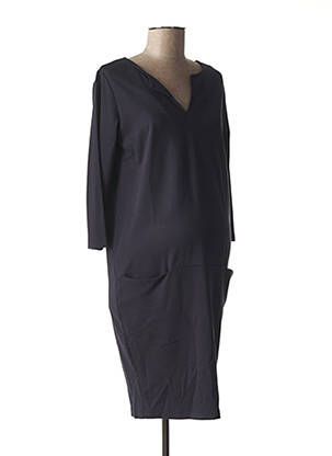 Robe maternité manches 3/4 bleu FRAGILE femme