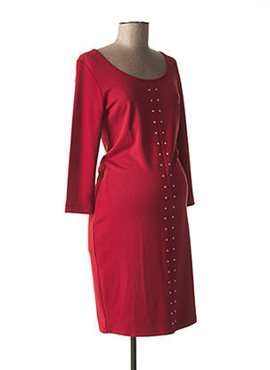 Robe maternité empiècements rouge QUEEN MUM femme