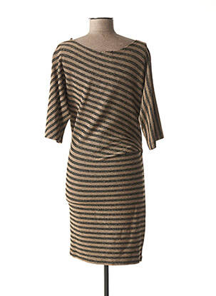 Robe maternité stretch beige FRAGILE femme