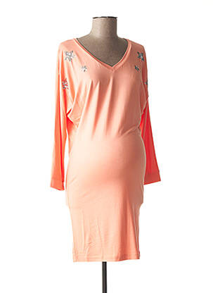 Robe maternité tissage jersey rose MUM OF THE WORLD BY GRIET femme