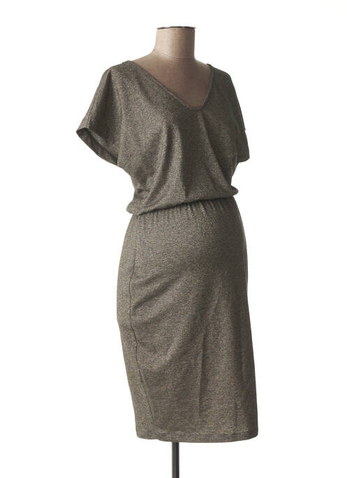 Robe maternité stretch jaune FRAGILE femme