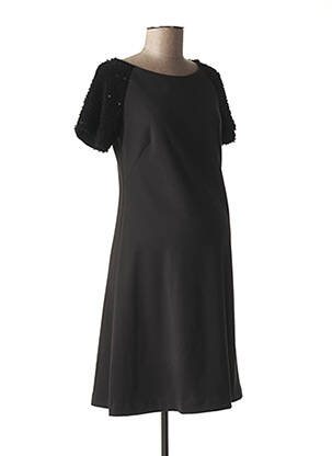 Robe maternité tissage jersey noir PIETRO BRUNELLI femme