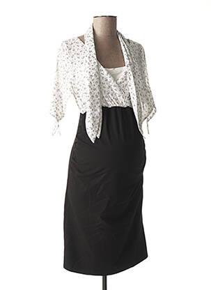 Robe maternité manches courtes noir 9 FASHION femme