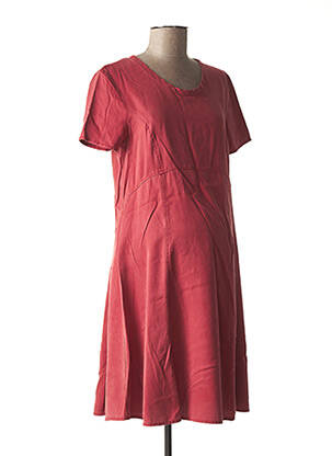 Robe maternité col rond rouge LOVE2WAIT femme
