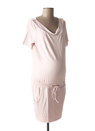 Robe maternité col bénitier rose 9 FASHION femme