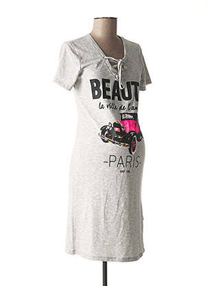 Robe maternité stretch gris LOVE2WAIT femme