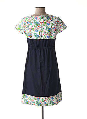 Robe maternité col rond bleu POMKIN femme