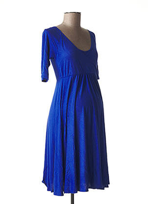 Robe maternité stretch bleu POMKIN femme