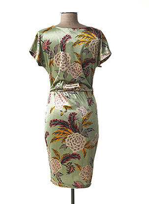 Robe maternité col v vert FRAGILE femme