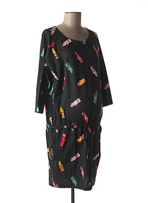 Robe maternité stretch noir FRAGILE femme