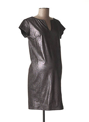 Robe maternité col v gris FRAGILE femme