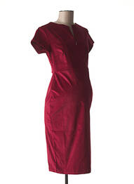 Robe maternité col v rouge FRAGILE femme