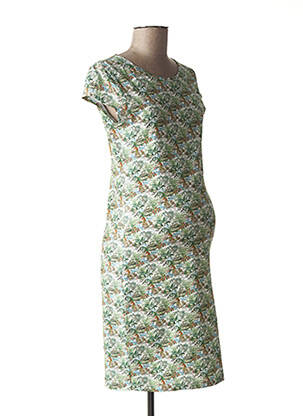 Robe maternité stretch vert FRAGILE femme