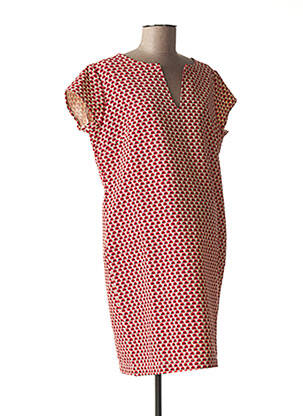 Robe maternité col v rouge FRAGILE femme