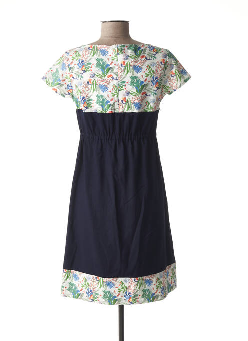 Robe maternité col rond bleu POMKIN femme