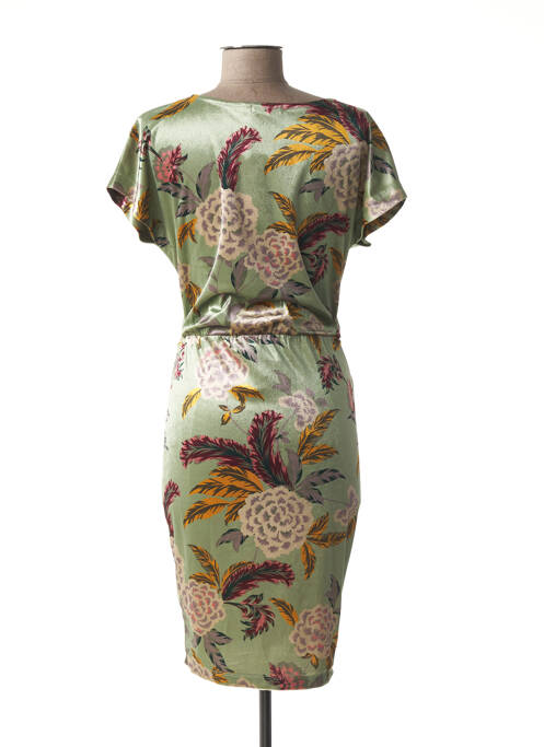 Robe maternité col v vert FRAGILE femme