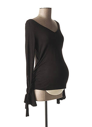 Pull maternité coupe cintrée noir PIETRO BRUNELLI femme