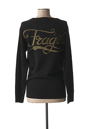 Pull maternité stretch noir FRAGILE femme