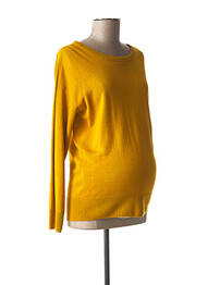 Pull maternité stretch jaune FRAGILE femme