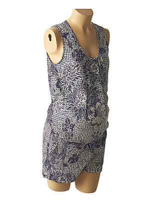 Combinaison maternité col rond bleu FRAGILE femme