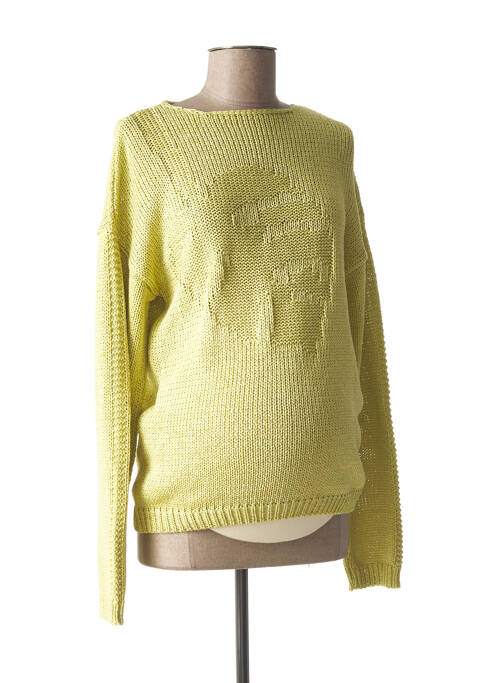 Pull maternité stretch vert FRAGILE femme