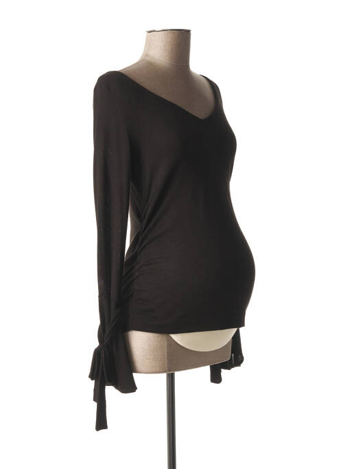 Pull maternité coupe cintrée noir PIETRO BRUNELLI femme