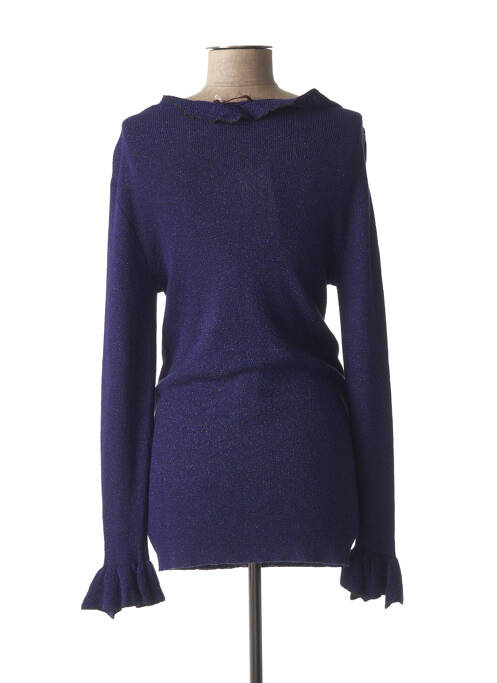 Pull maternité stretch bleu FRAGILE femme