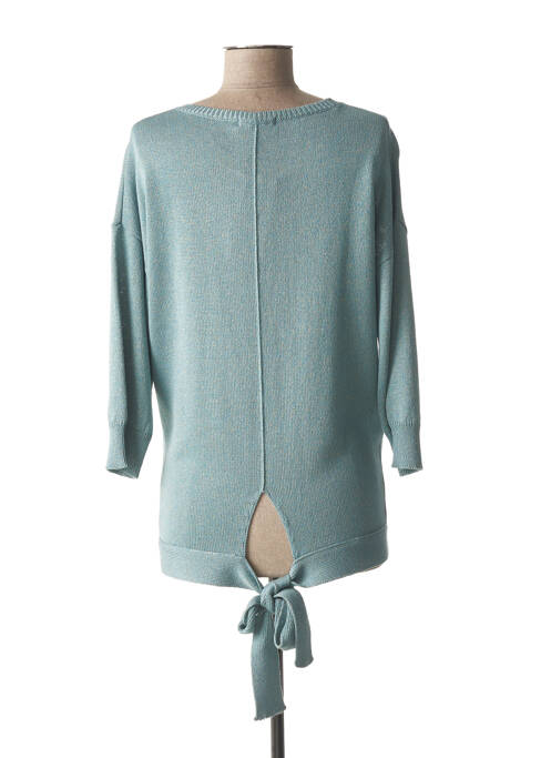 Pull tunique bleu FRAGILE pour femme
