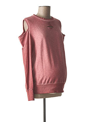 Pull maternité col rond rose LOVE2WAIT femme