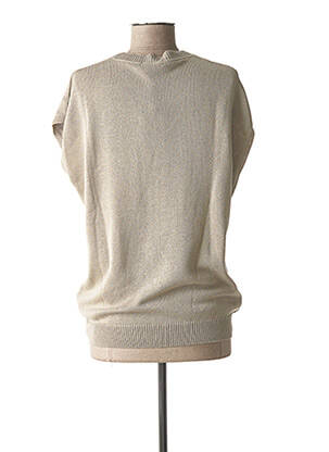 Pull maternité col v beige FRAGILE femme