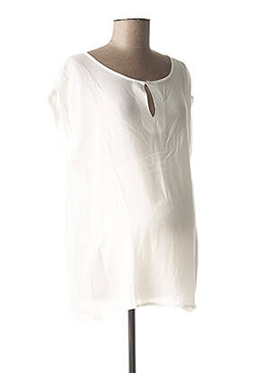 Chemisier maternité manches courtes blanc QUEEN MUM femme