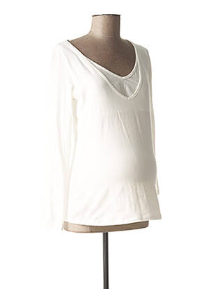 T-shirt / Top maternité blanc POMKIN pour femme