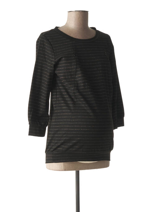 Pull maternité stretch noir FRAGILE femme