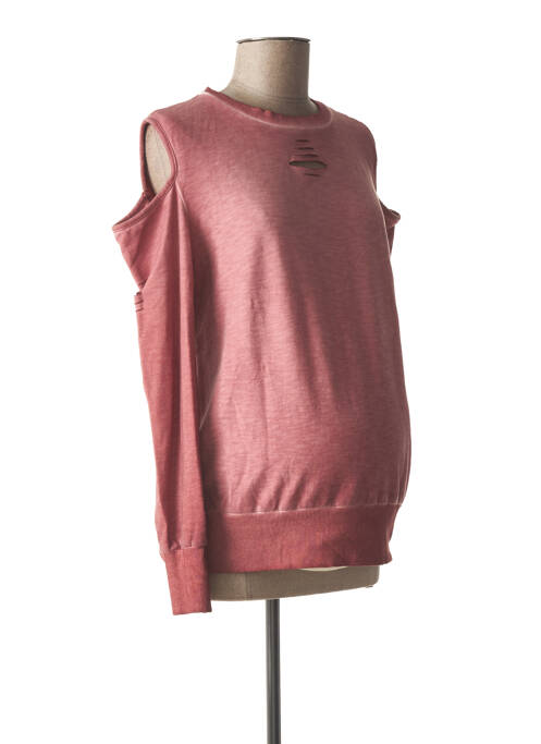 Pull maternité col rond rose LOVE2WAIT femme