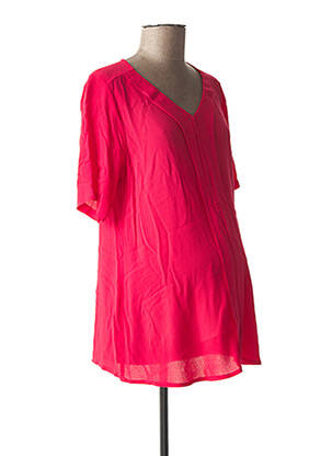 Blouse manches courtes manches courtes rose POMKIN femme
