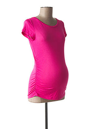 Chemisier maternité manches courtes rose ATTESA femme