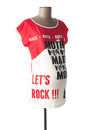 T-shirt / top maternité col rond rouge LOVE2WAIT femme
