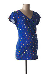 T-shirt / Top maternité bleu FRAGILE pour femme seconde vue
