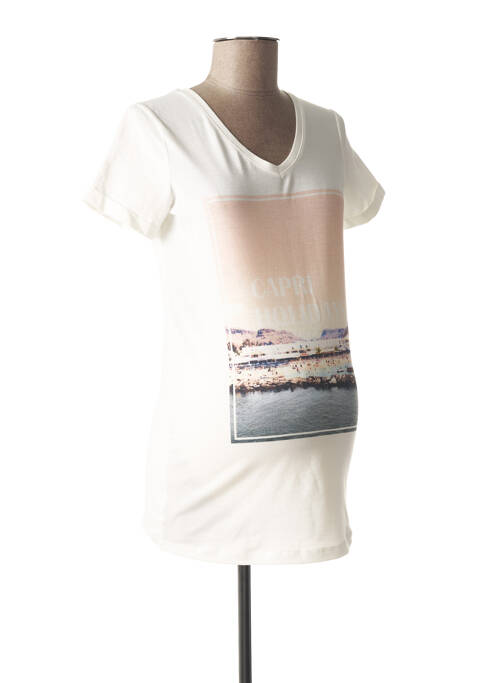 T-shirt / Top maternité blanc LOVE2WAIT pour femme