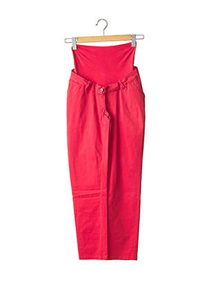 Pantalon maternité tissage popeline rouge LOVE2WAIT femme